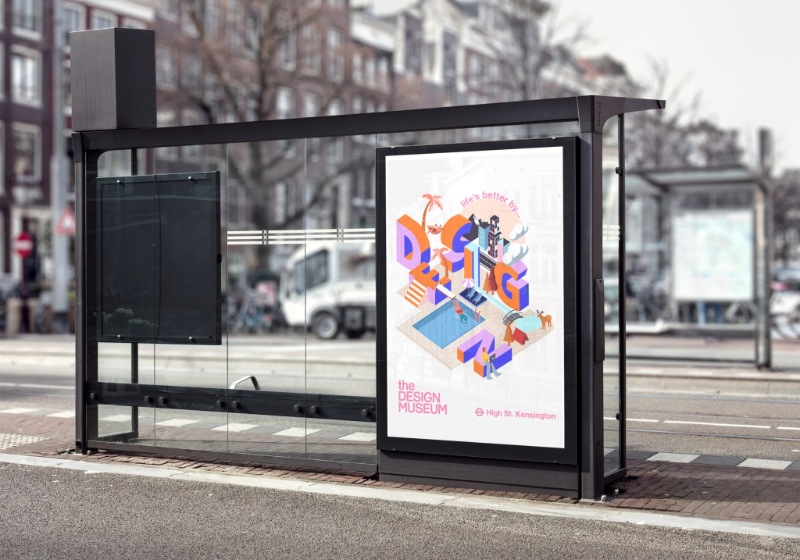 caitie fisher bus stop ad